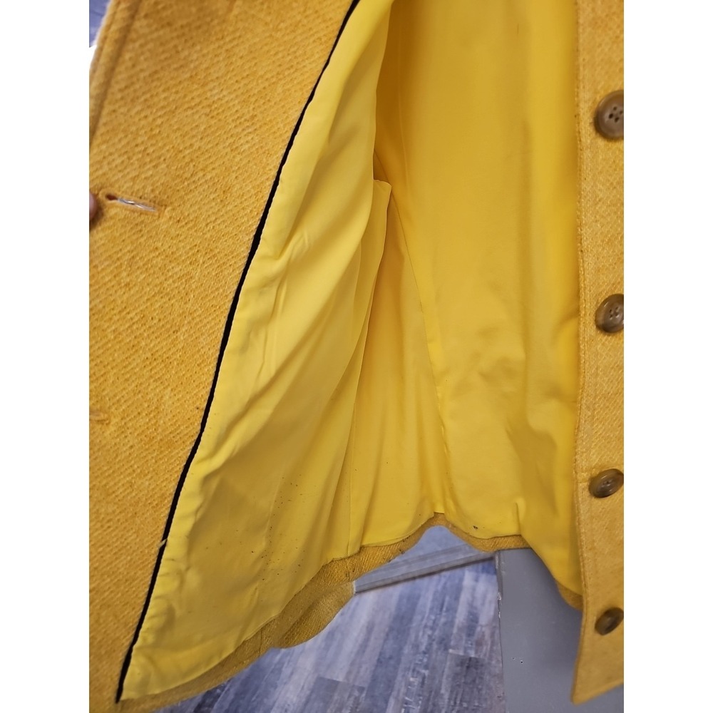 Talbots Jacket Womens Yellow Wool Blend Blazer‎ Button Down 6P - Picture 3 of 7